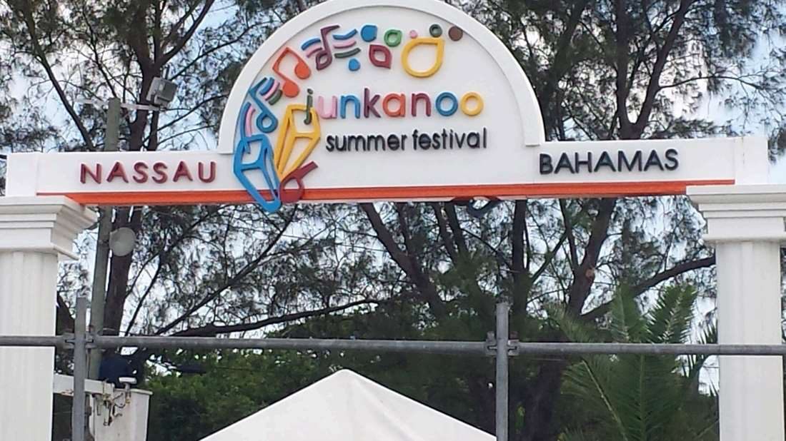 Junkanoo Summer Festival Nassau signage built by Bahamas Foam